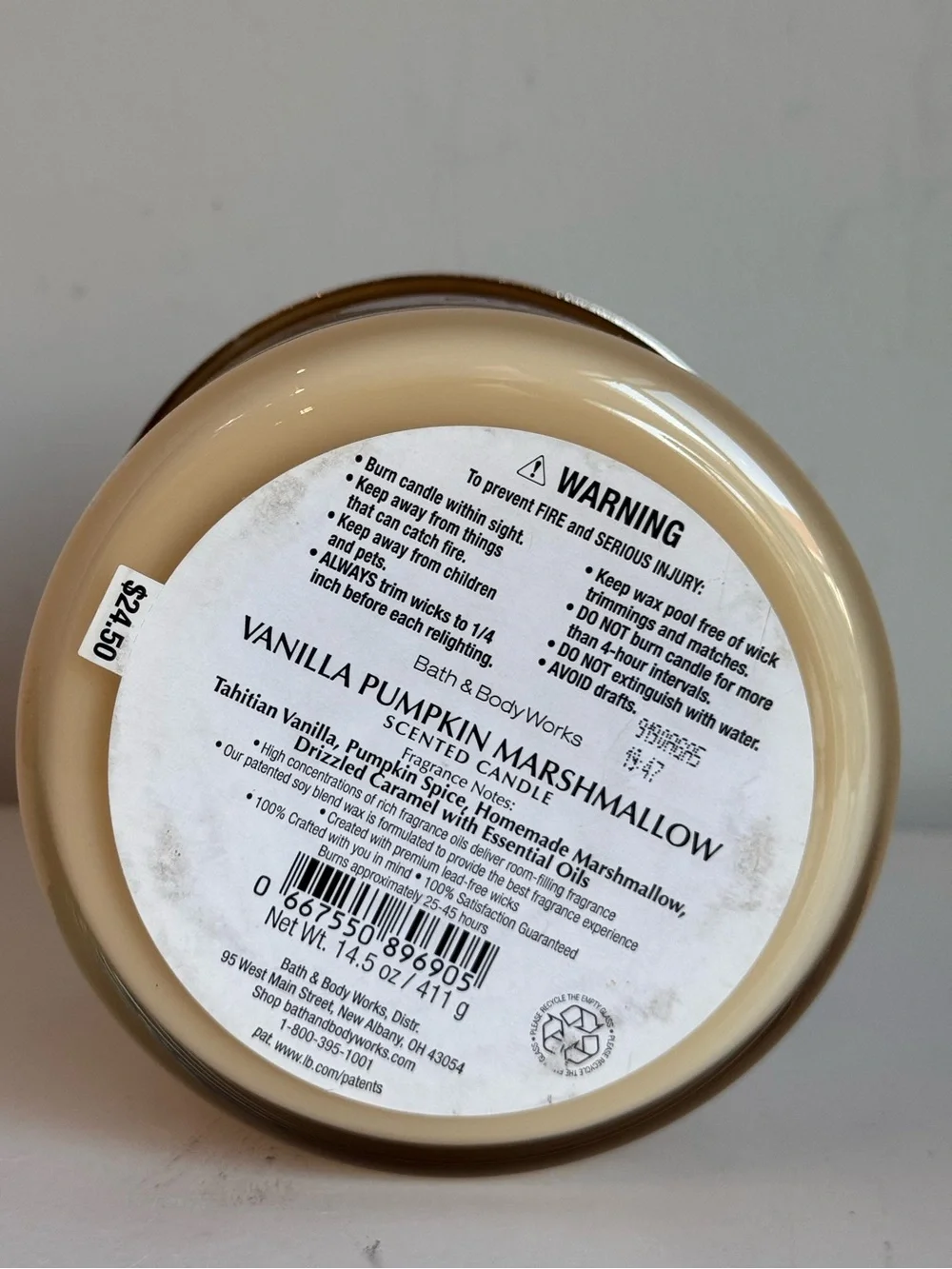 VANILLA PUMPKIN MARSHMALLOW 3-WICK CANDLE by Bath & Body Works